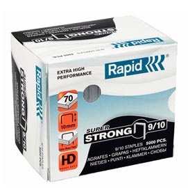 Punti rapid super strong - alti spessori - 9/10 - acciaio zincato - metallo - rapid - conf. 5000 pezzi