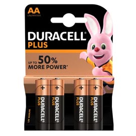 Pile stilo aa plus - mn1500 - aa stilo - duracell - blister 4 pezzi
