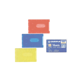 Porta cards rigido - pvc - 8,5x5,4 cm - colori assortiti - favorit
