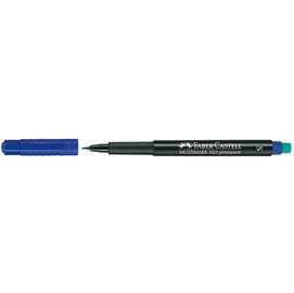 Pennarello multimark universale permanente con gomma  - punta superfine 0,4mm - blu - faber castell