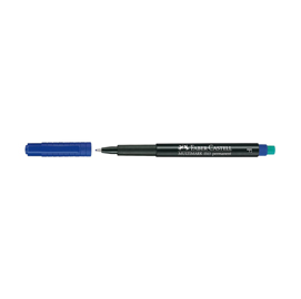 Pennarello multimark universale permanente con gomma  - punta fine 0,6mm - blu - faber castell