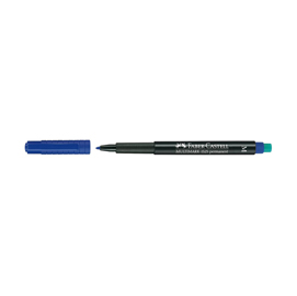 Pennarello multimark universale permanente con gomma - punta media 1,0mm - blu - faber castell