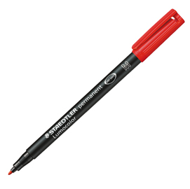 Pennarello lumocolor permanent 317 - punta 1,0mm - rosso - staedtler