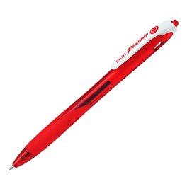 Penna a sfera a scatto rexgrip begreen - punta 0,7mm - rosso - pilot