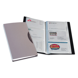 Portabiglietti da visita office suites - 240 tasche - con custodia - 11,4x19,2 cm - nero - fellowes