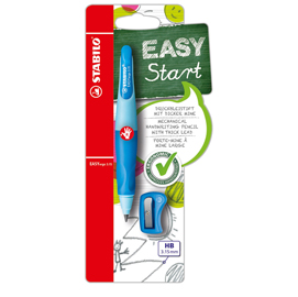 Portamine easyergo - 3,15mm - per destrosi + affilamine - azzurro - stabilo