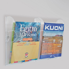 Portariviste da parete ice - tasca a4 - tecnostyl - set 2 pezzi