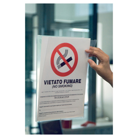 Porta avvisi geko - 21,6x30,4 cm - trasparente - studio t