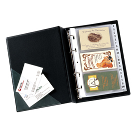 Portabiglietti minivisita mc 25 - 16x20,5 cm - 240 biglietti - blu - sei rota