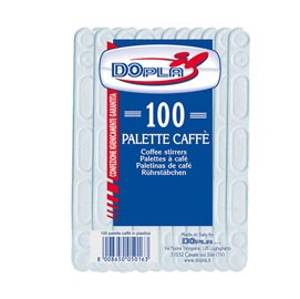 Palette per caffè - polistirene - dopla - conf. 100 pezzi
