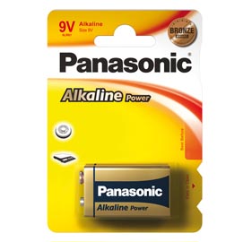 Pila transistor - 9v - alcalina - panasonic - blister 1 pezzo
