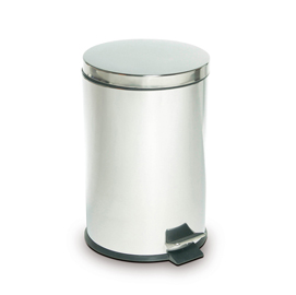 Pattumiera a pedale - diametro 29,2 cm - altezza 44,5 cm - 20 l - acciaio inox - stilcasa