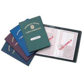 Porta carta d'identità - con stampa - alplast - conf. 24 pezzi