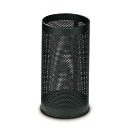 Portaombrelli tondo - metallo forato - 20 litri - diametro 24 cm - altezza 48 cm - nero - stilcasa