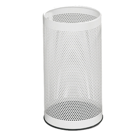 Portaombrelli tondo - metallo forato - 20 litri - diametro 24 cm - altezza 48 cm - bianco - stilcasa