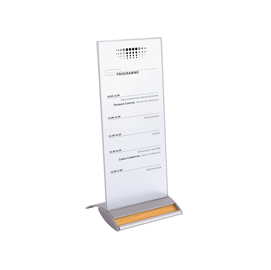 Portabrochure personalizzabile - alluminio - 10,5x21 cm - alba