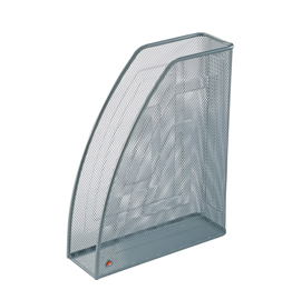 Portariviste mesh - rete metallica - 26x8x33,5 cm - argento - alba