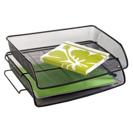 Portacorrispondenza mesh - rete metallica - 35x6,5x29 cm - nero - alba