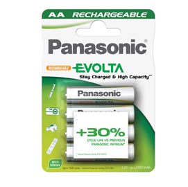 Pile stilo infinium ricaricabili aa - 1,2v - panasonic - blister 4 pezzi