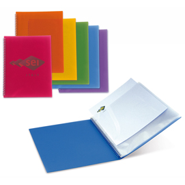 Portalistini con spirale gyro - buccia - ppl - 22x30 cm - 30 buste - colori assortiti - sei rota