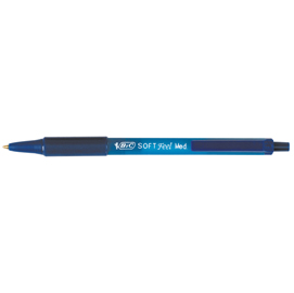 Penne a sfera a scatto soft feel - punta 1,0mm - blu - bic - conf. 12 pezzi
