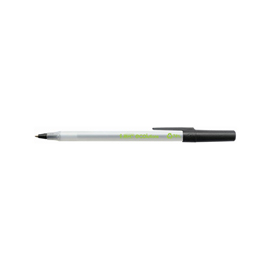 Penna a sfera a scatto con cappuccio ecolutions - punta 1,0mm - nero  - bic  - conf. 60 pezzi