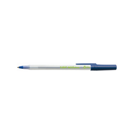 Penna a sfera a scatto con cappuccio ecolutions - punta 1,0mm - blu  - bic - conf. 60 pezzi