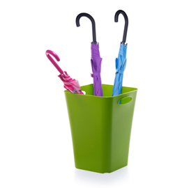 Portaombrelli timeless - ppl - 29,5x29,5x39,5 cm - verde - rotho