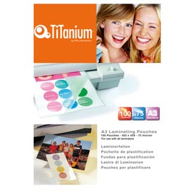 Pouches - a3 - 303x426mm - 2x250 micron - titanium - conf. 100 pezzi