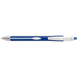 Penne a sfera a scatto atlantis exact - punta 0,7mm - blu  - bic - conf. 12 pezzi