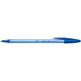 Penna a sfera con cappuccio cristal soft  - punta 1,2mm - blu - bic - conf. 50 pezzi