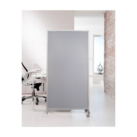 Paretina divisoria - 80x40x170 cm - policarbonato/acciaio - grigio chiaro - serena group