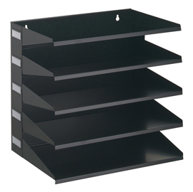 Portadocumenti sorter rack - 33x36x25 cm - 5 scomparti - nero - durable
