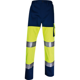 Pantalone alta visibilità phpa2 - sargia/poliestere/cotone - taglia l - giallo fluo - deltaplus