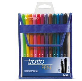 Pennarello fineliner tratto pen - tratto 0,5mm - colori assoriti - tratto - busta 12 pennarelli