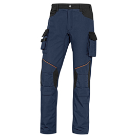 Pantalone da lavoro mach 2 corporate - twill/poliestere/cotone - taglia l - blu/nero - deltaplus