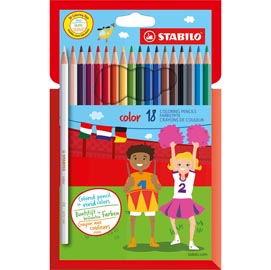 Pastelli colorati stabilo color - mina 2,5mm - stabilo - astuccio 18 colori
