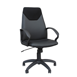 Poltrona direzionale guru - con ruote e braccioli - nero - unisit