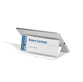 Portanome da tavolo con porta tablet - 21x8,3x13,8 cm - durable