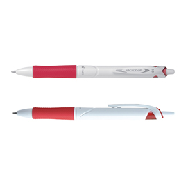 Penna a sfera a scatto acroball pure white begreen - punta 1,0mm - rosso  - pilot