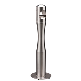 Portacenere a colonnna - diametro 13 cm - altezza 108 cm - acciaio inox - medial international
