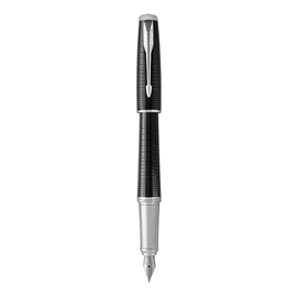 Penna stilografica urban premium ebony - metal chiselled - stilo m - parker
