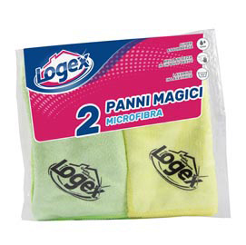 Panni magici in microfibra - 38x38 cm - logex professional - conf. 2 pezzi