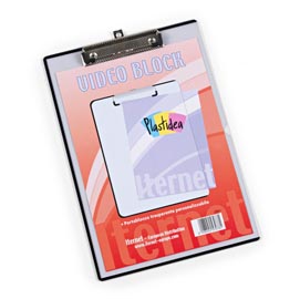 Portablocco in ppl con molla in metallo personalizzabile - a4 - trasparente - iternet