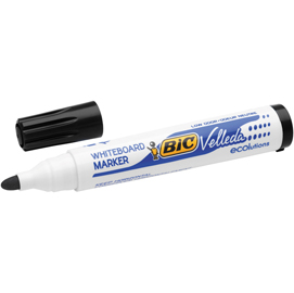 Pennarello per lavagne cancellabili  whiteboard marker velleda 1701 recycled bic - punta tonda 1,5mm - nero - bic - conf. 12 pezzi