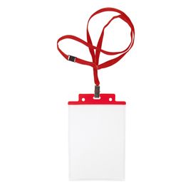 Portanome pass 6 s p - cordoncino rosso - 10x15 cm (a6) - rosso - sei rota - conf. 10 pezzi