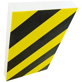 Paracolpi a foglio - gomma nbr - larghezza 100 cm - altezza 150 cm - giallo/nero