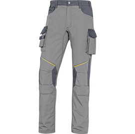 Pantalone da lavoro mach 2 - twill/poliestere/cotone - taglia m - grigio chiaro/grigio scuro - deltaplus