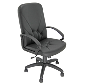 Poltrona direzionale dante p - con ruote e braccioli - nero - unisit