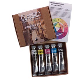 Primary set - 20ml - colori primari-nero e bianco - maimeri - set 5 tubetti